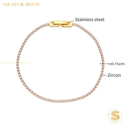 Elegant Thin Tennis Chain B259