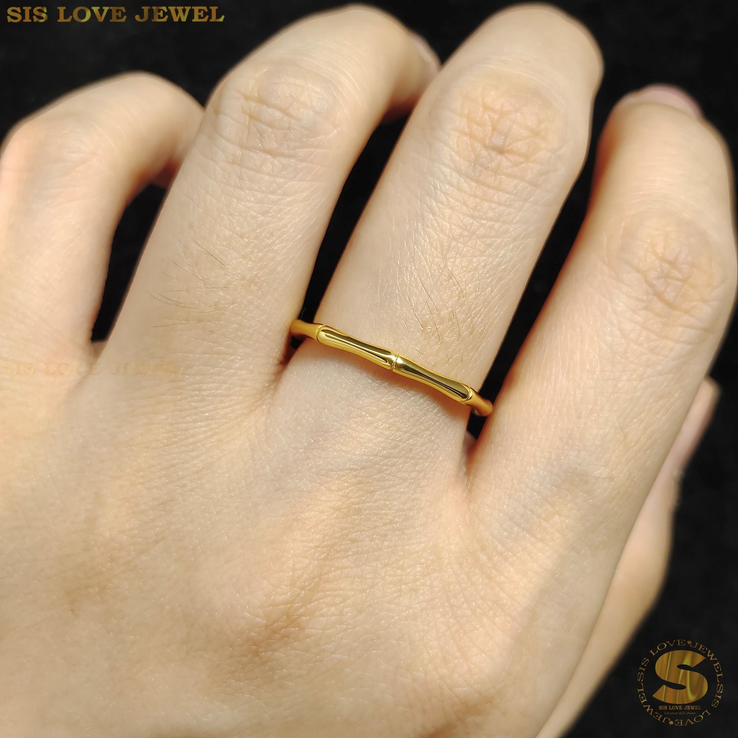 Bamboo Elegance Band Ring R036
