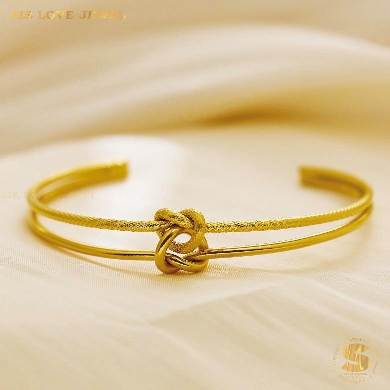 Double Love Knot Bangle H096