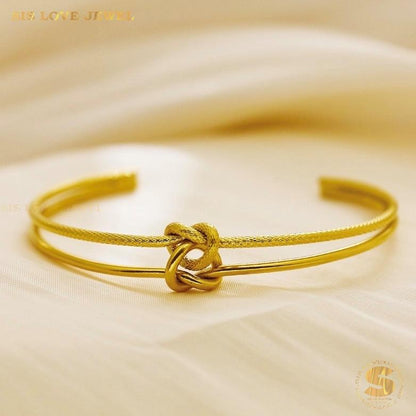 Double Love Knot Bangle H096