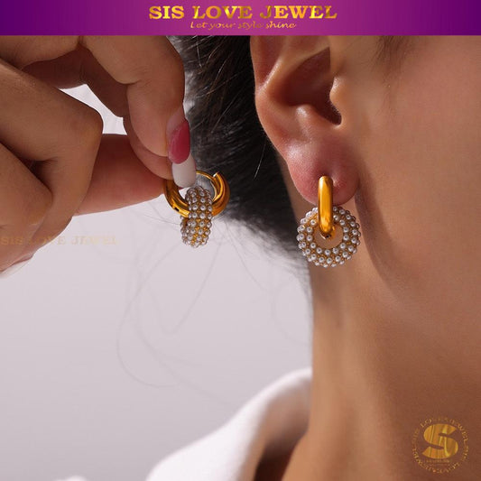 Sparkling Crystal Hoop Earrings S021