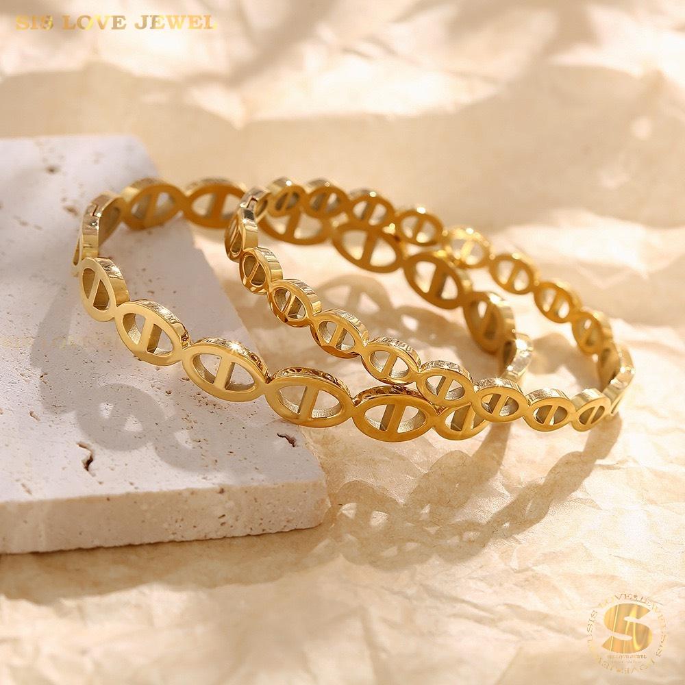 Simple Oval Bangle H040