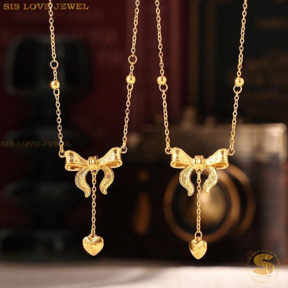 Ribbon Love Pendant Necklace N125