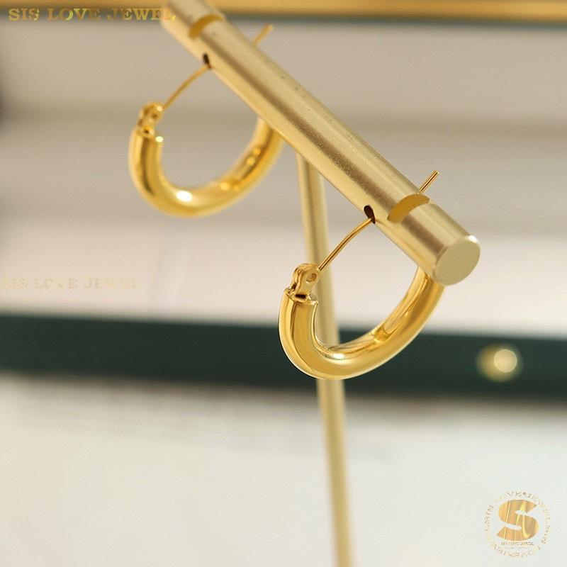 Everyday Gold Chunky Hoops S009
