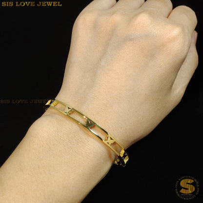 3D Butterfly Oval Bangle H139