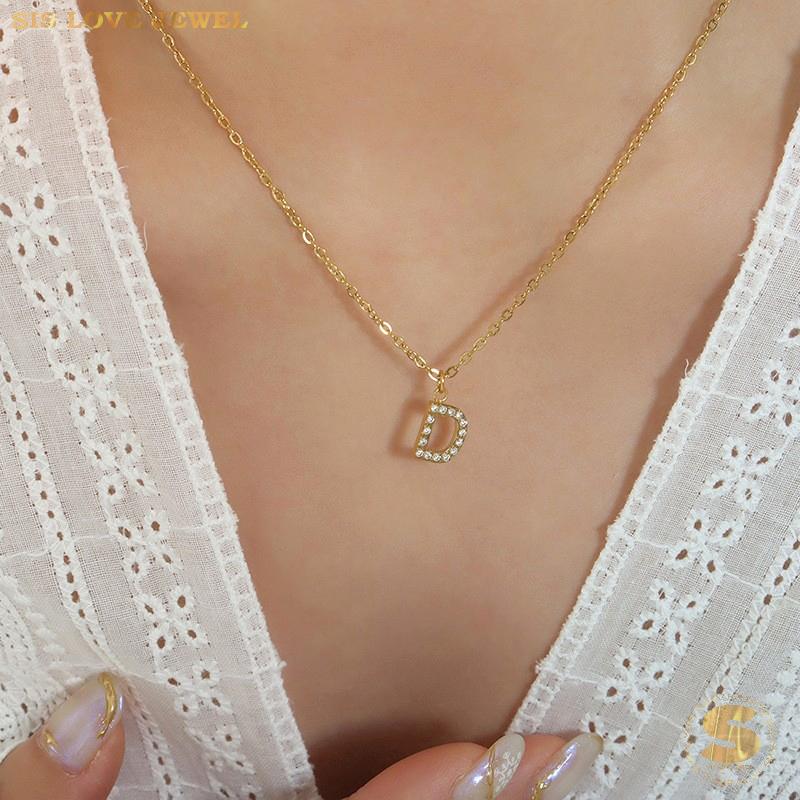 Personalized Alphabet Letter Necklace N072