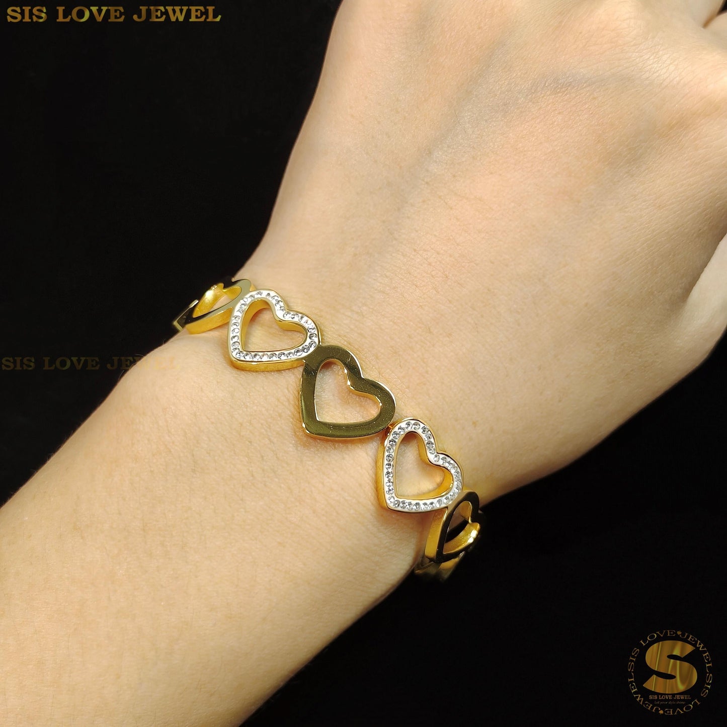 Love Oval Bangle Women Fashion H138