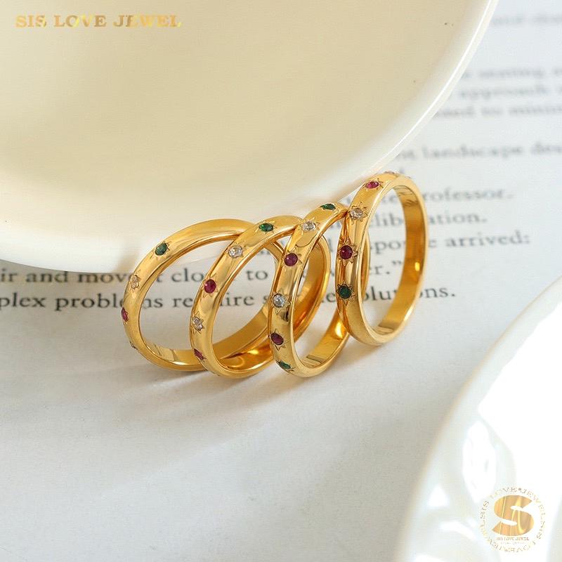Colorful Zirconia Stone Ring R023