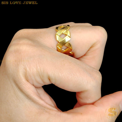 Simple Gold Plated Ring R109