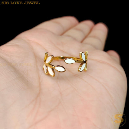Leaf Adjustable Ring R123