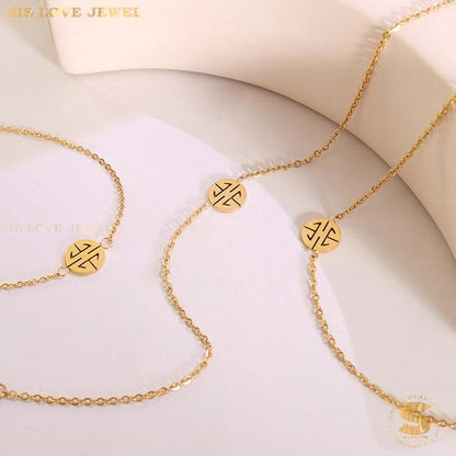 Fortune Charm Gold Plated Bracelet A003