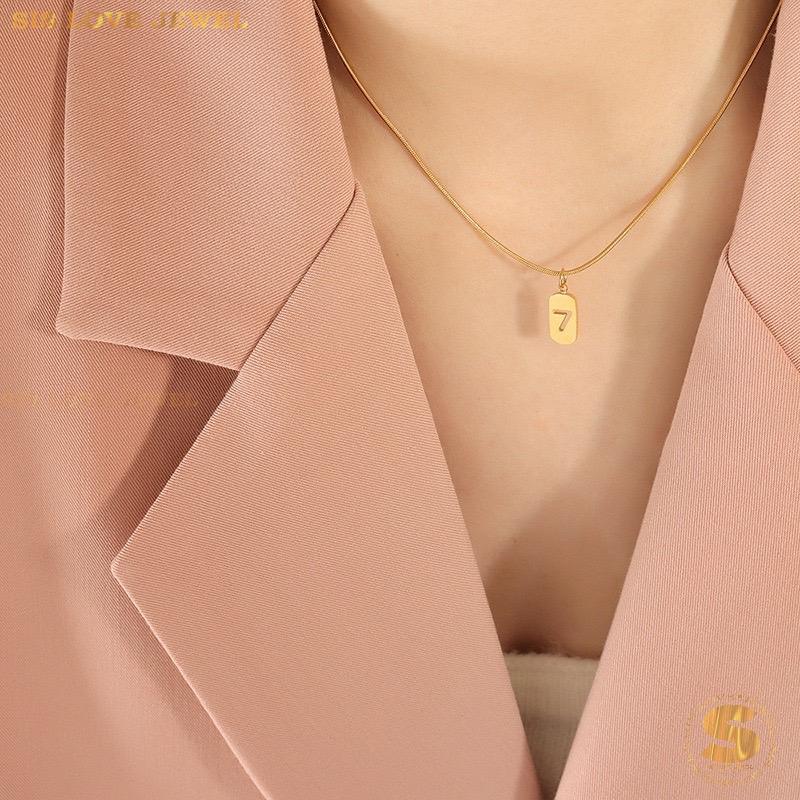 Lucky 7 Pendant Gold Plated Necklace N009
