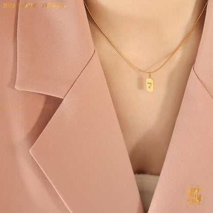 Lucky 7 Pendant Gold Plated Necklace N009