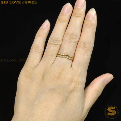 Simple Double Layer Ring R079