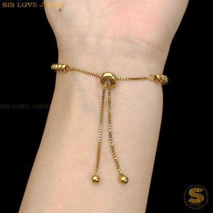 Love & Boba Beads Adjustable Bracelet B198