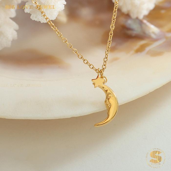 Moon & Star Necklace N024