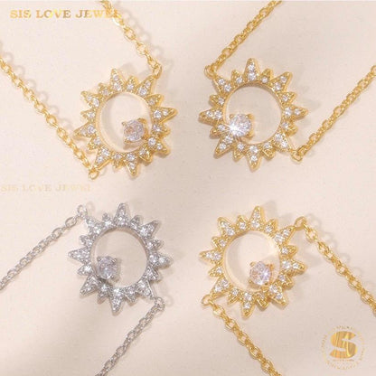 Sunny 18K Gold Sun Zircon Bracelet B243