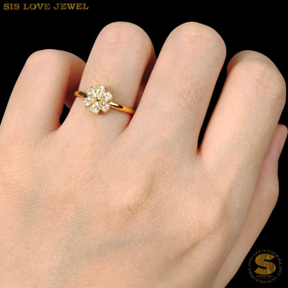 Zirconia Flower Ring R132