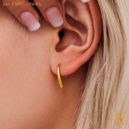Minimalist Teardrop Hook Earrings S045