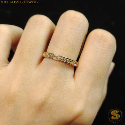 Rose Gold Color Full Diamond Zirconia Ring R069