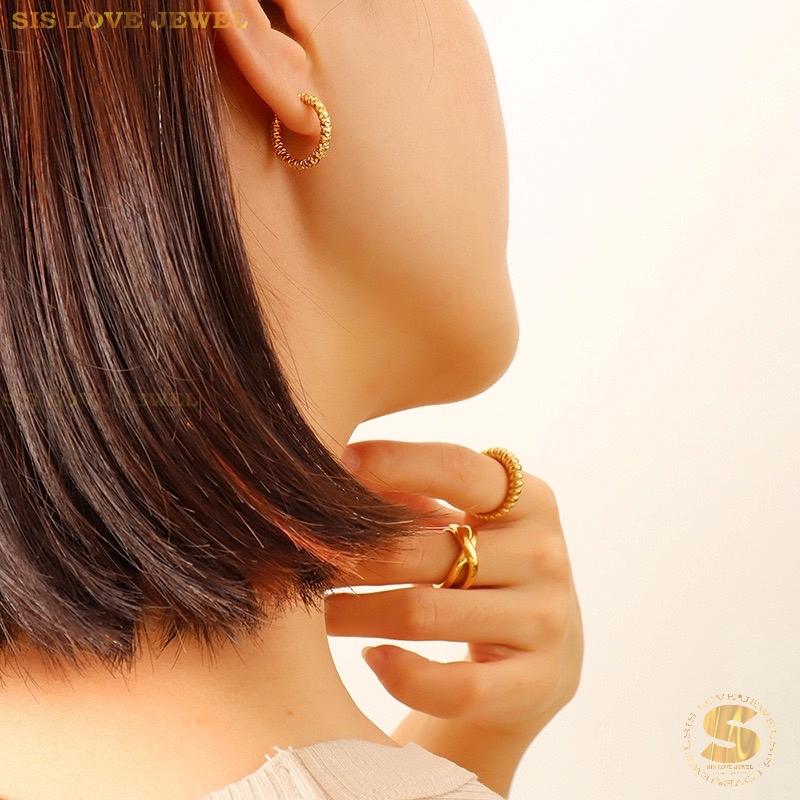 Dainty Rope Hoop Earrings S008