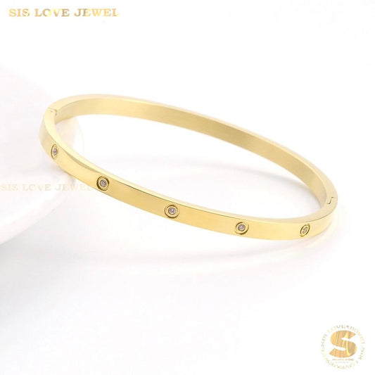 Dazzling Star Zirconia Bangle H022