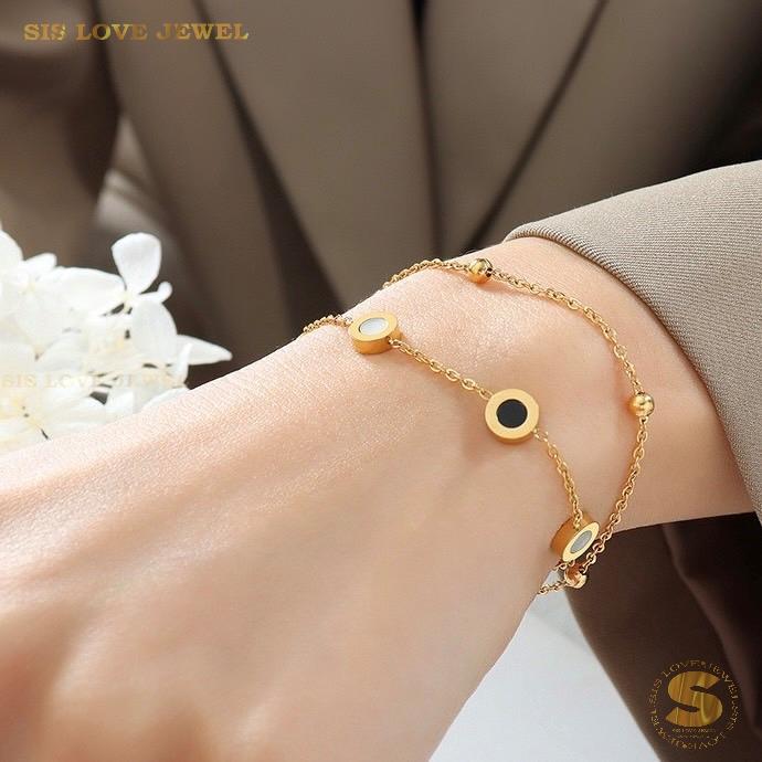 Double Layers Chain Bracelet B037