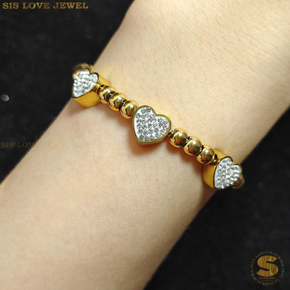 3 Love Adjustable Chain Bracelet B080