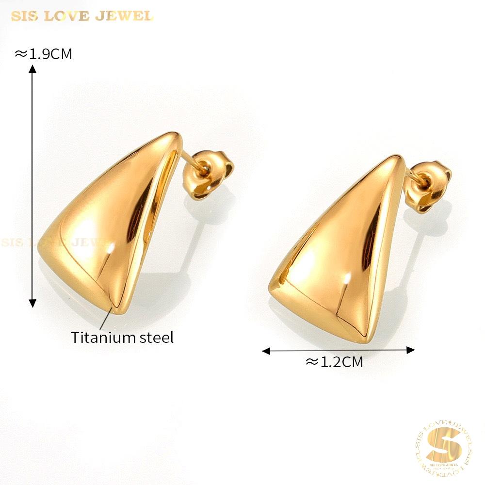 Geometric Triangle Stud Earrings S048