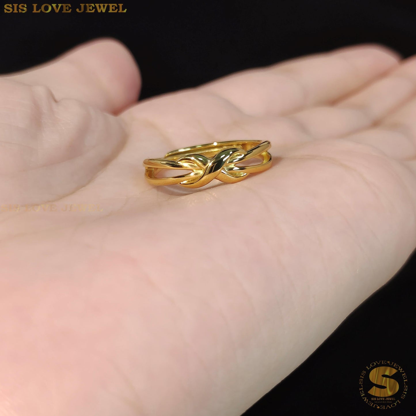 Infinity Gold Plated Ring R094