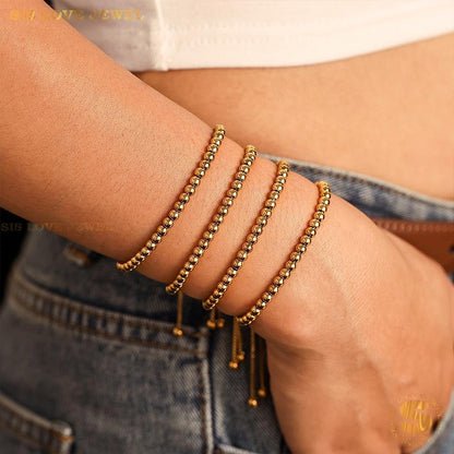 Adjustable Boba Bead Bracelet B215