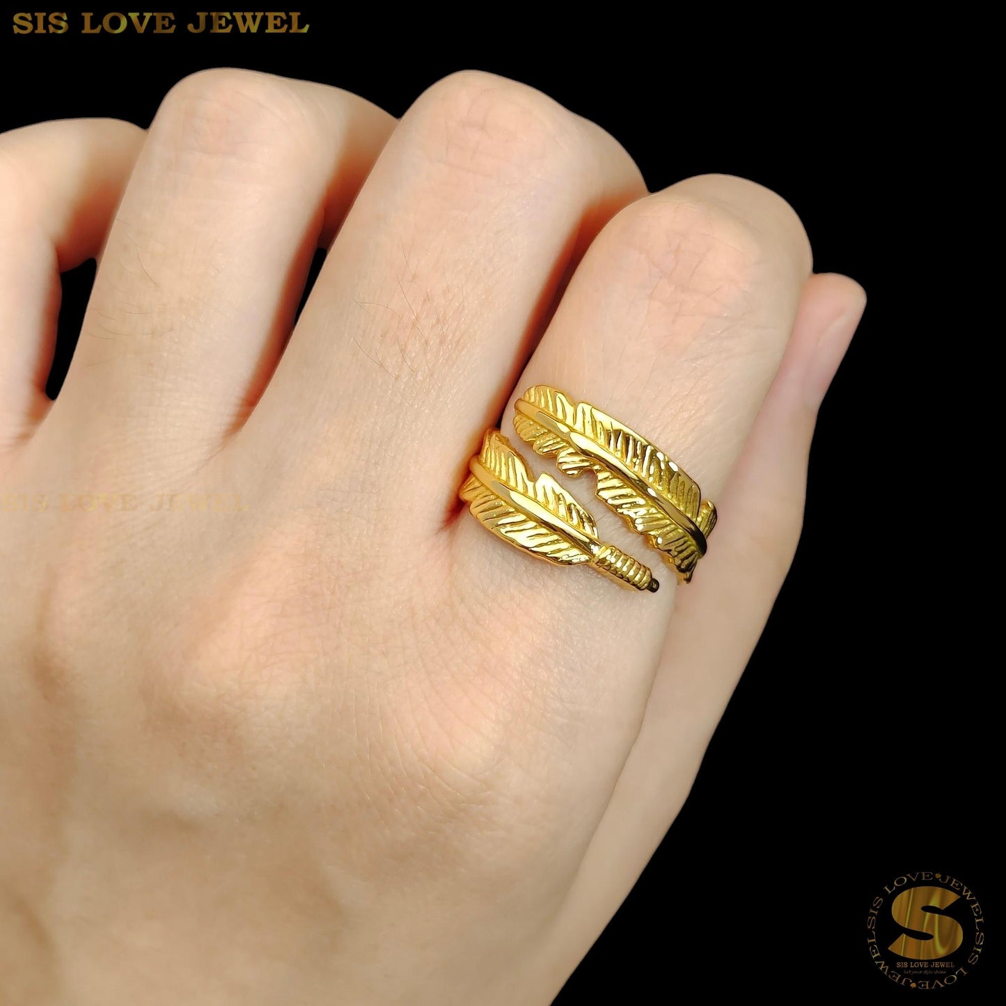 Unique Leaf Design Ring R100