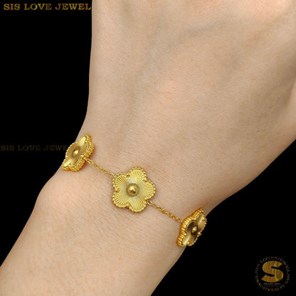 Double Sides Flowers Bracelet B186