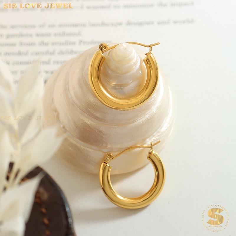 Everyday Gold Chunky Hoops S009