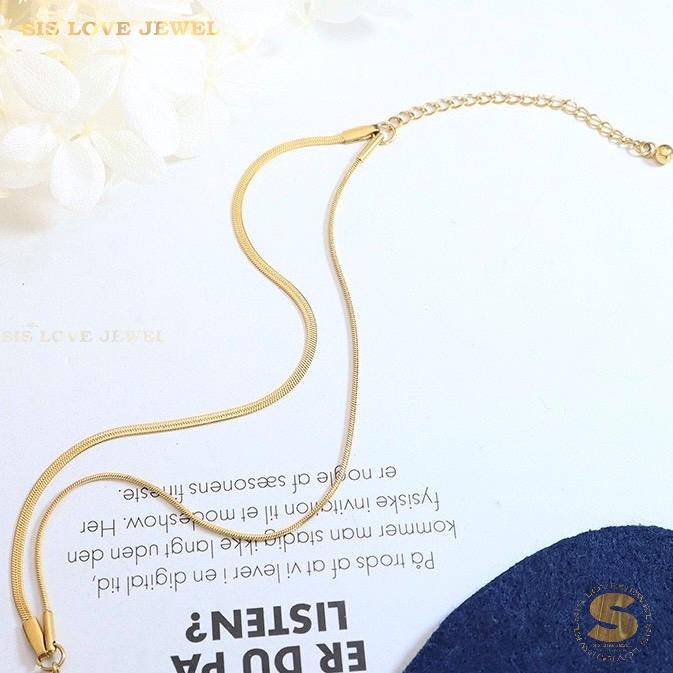 Double Layer Snake Chain Bracelet B108