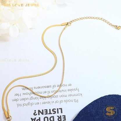 Double Layer Snake Chain Bracelet B108