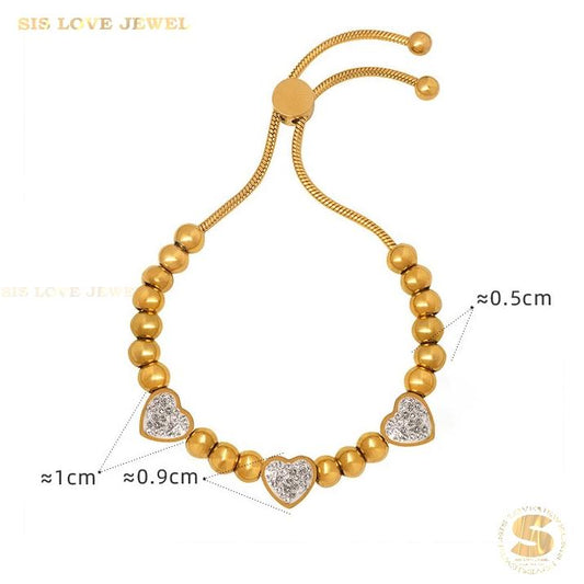 3 Love Adjustable Chain Bracelet B080