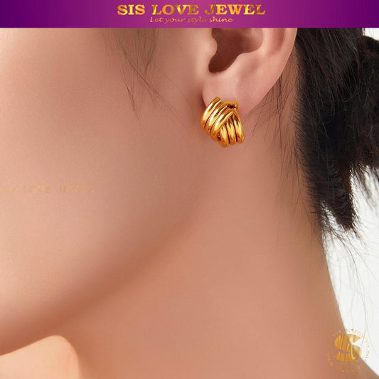 Minimalist Cross Stud Earrings S032