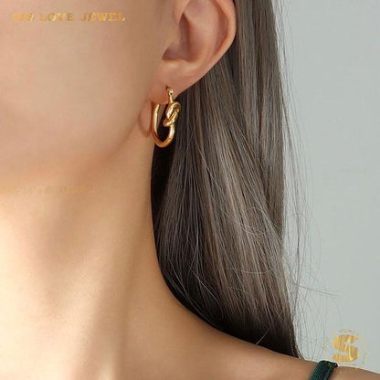 Love Knot Hoop Earrings S039