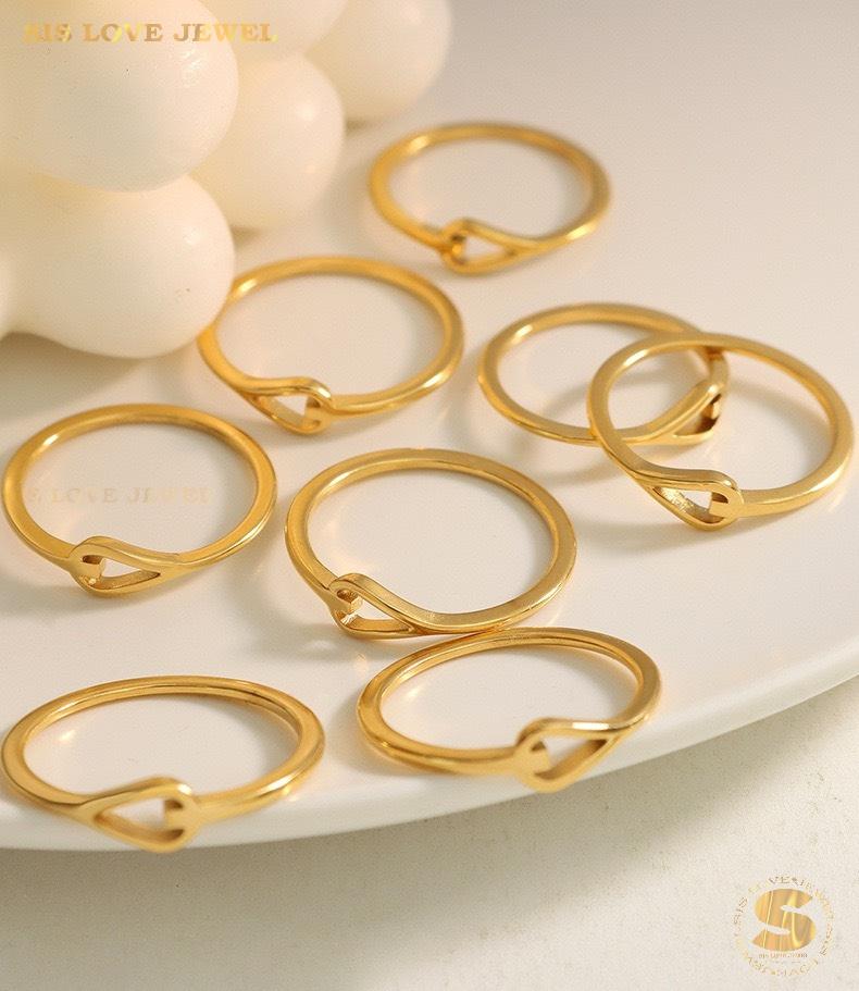 Minimalist Hidden Heart Ring R135