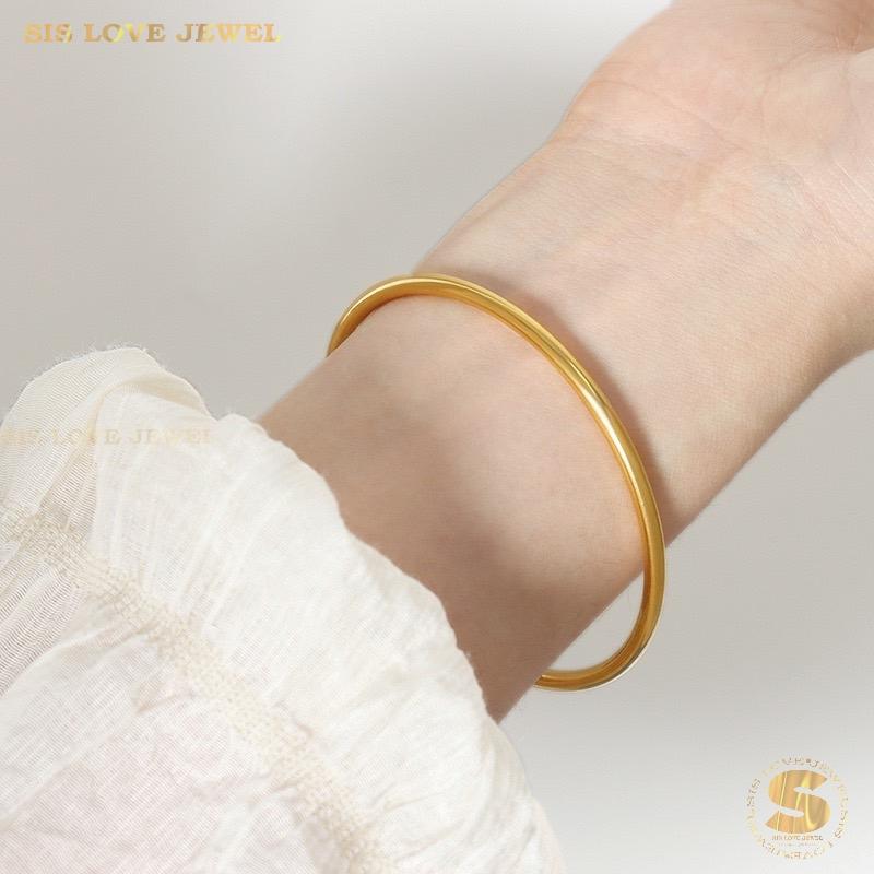 Classic Plain Round Bangle H001