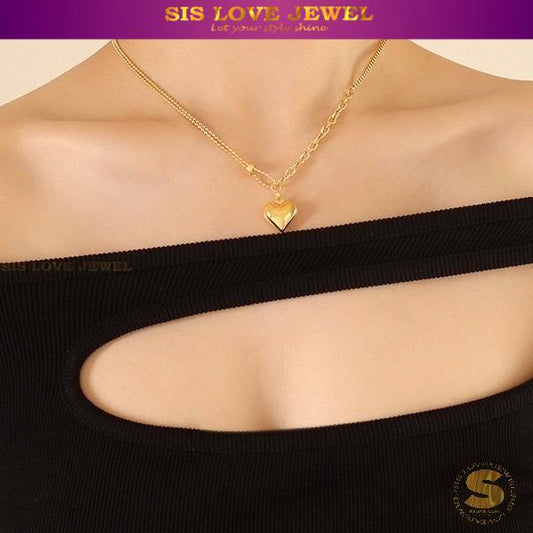 Chubby Love Gold Plated Necklace N107
