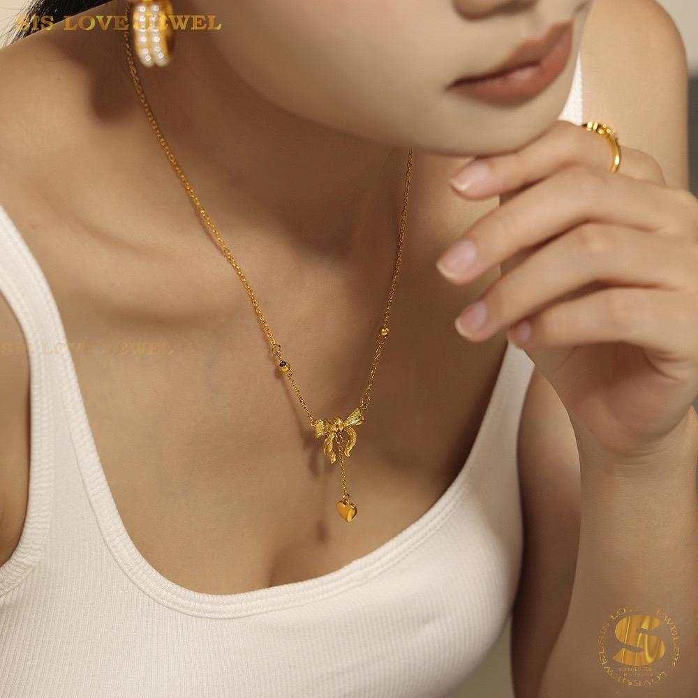 Ribbon Love Pendant Necklace N125