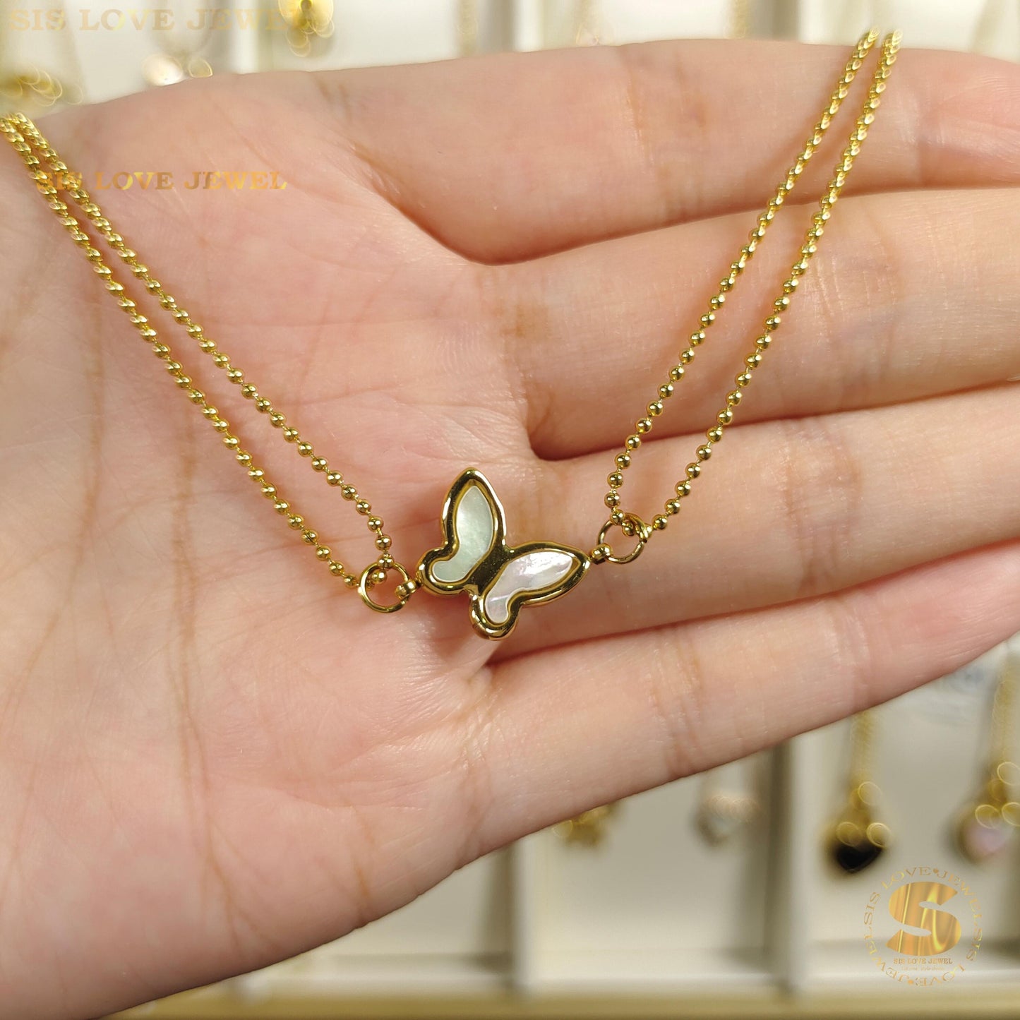 Butterfly Charm Gold Plated Anklet A015