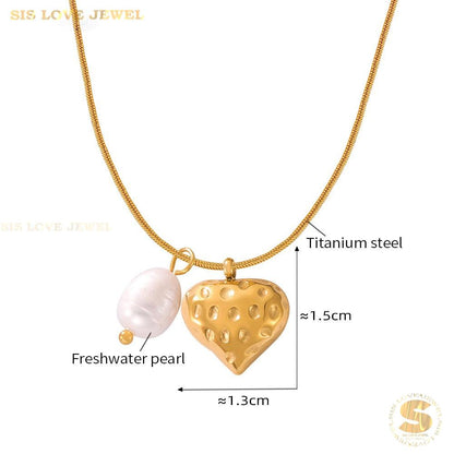 Strawberry Pearl Necklace N149