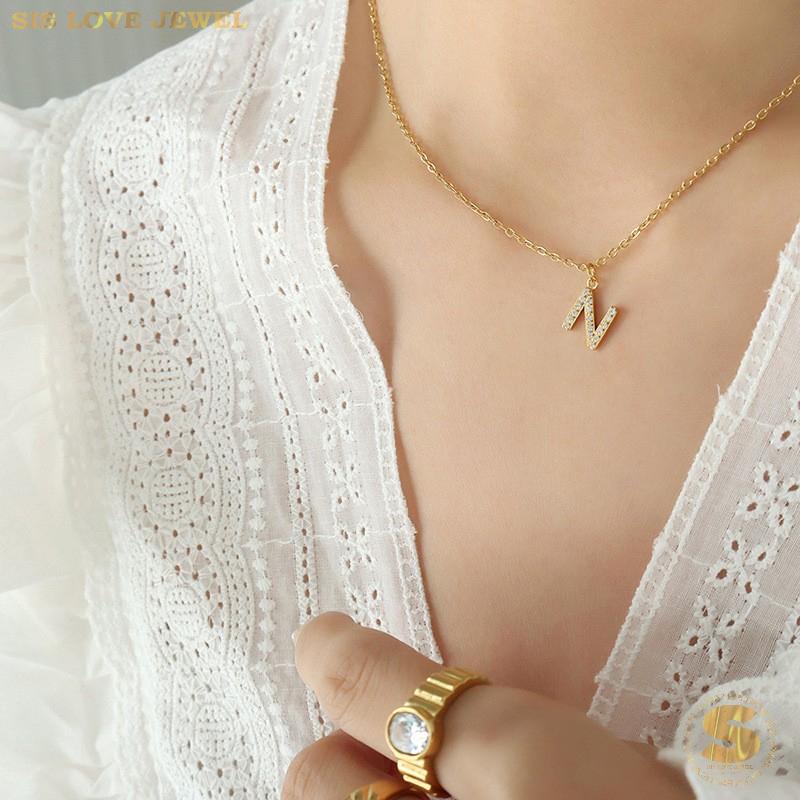 Personalized Alphabet Letter Necklace N072