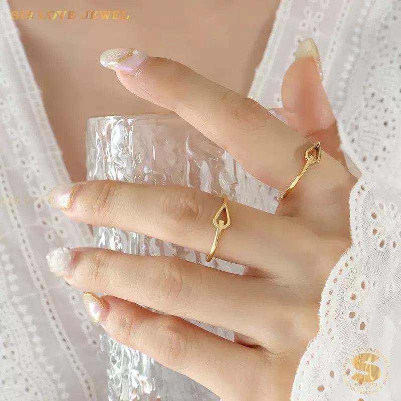 Minimalist Hidden Heart Ring R135