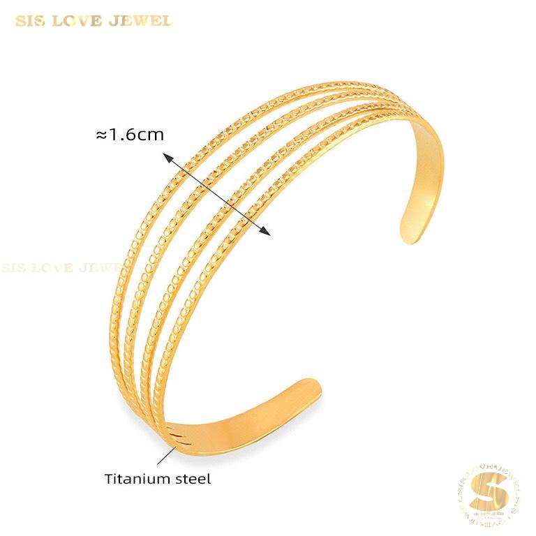 Gold 4-Layer Adjustable Bangle H142