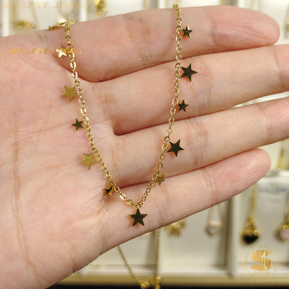 Dainty Star Necklace N013