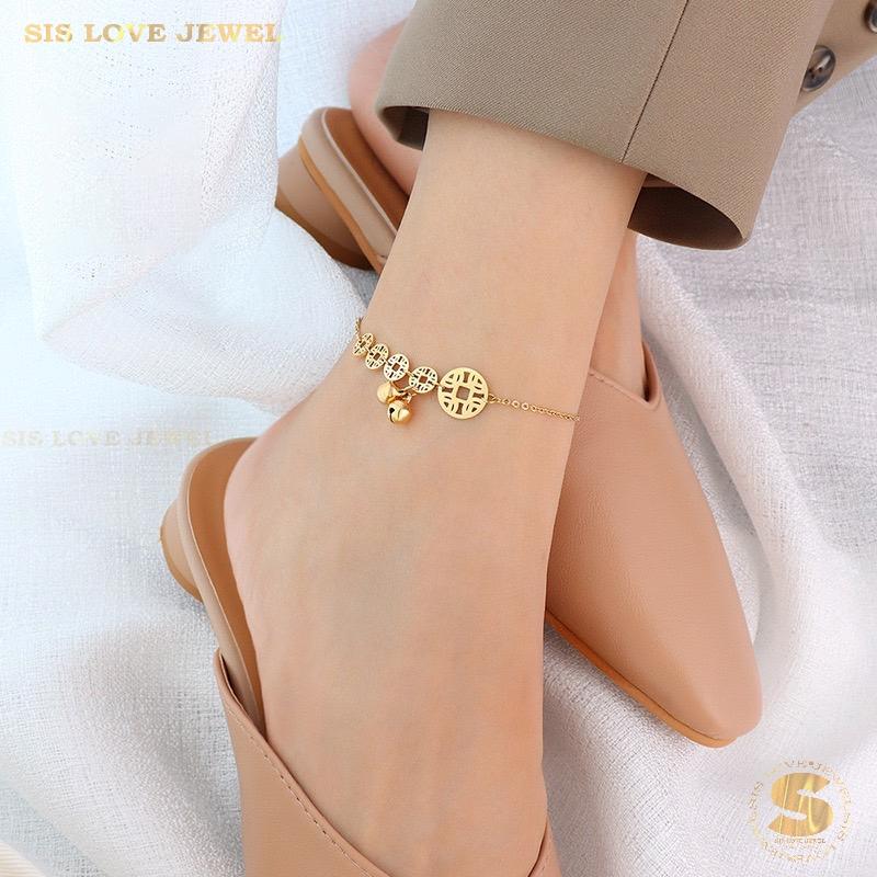 Lucky Coin Gold Plated Anklet A038